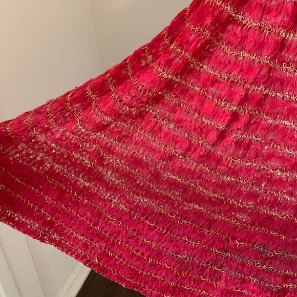 1950s Raspberry Ribbon Dress - Picture 3 of 6